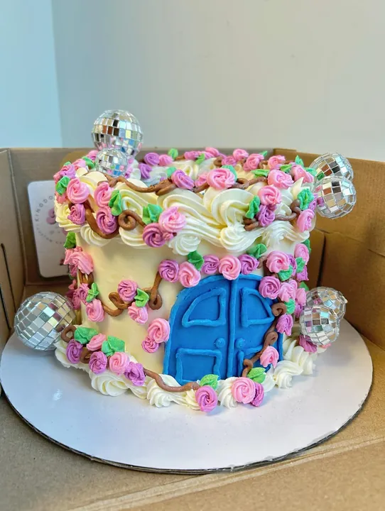 Fairy garden house cake