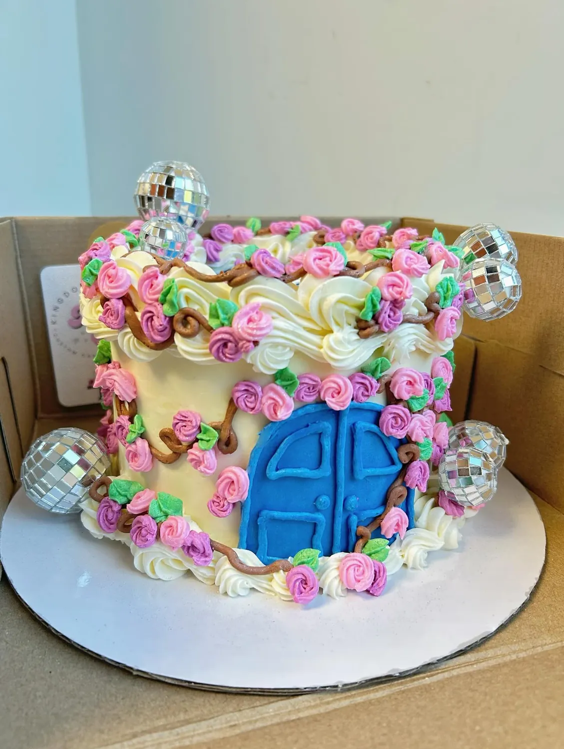Fairy garden house cake
