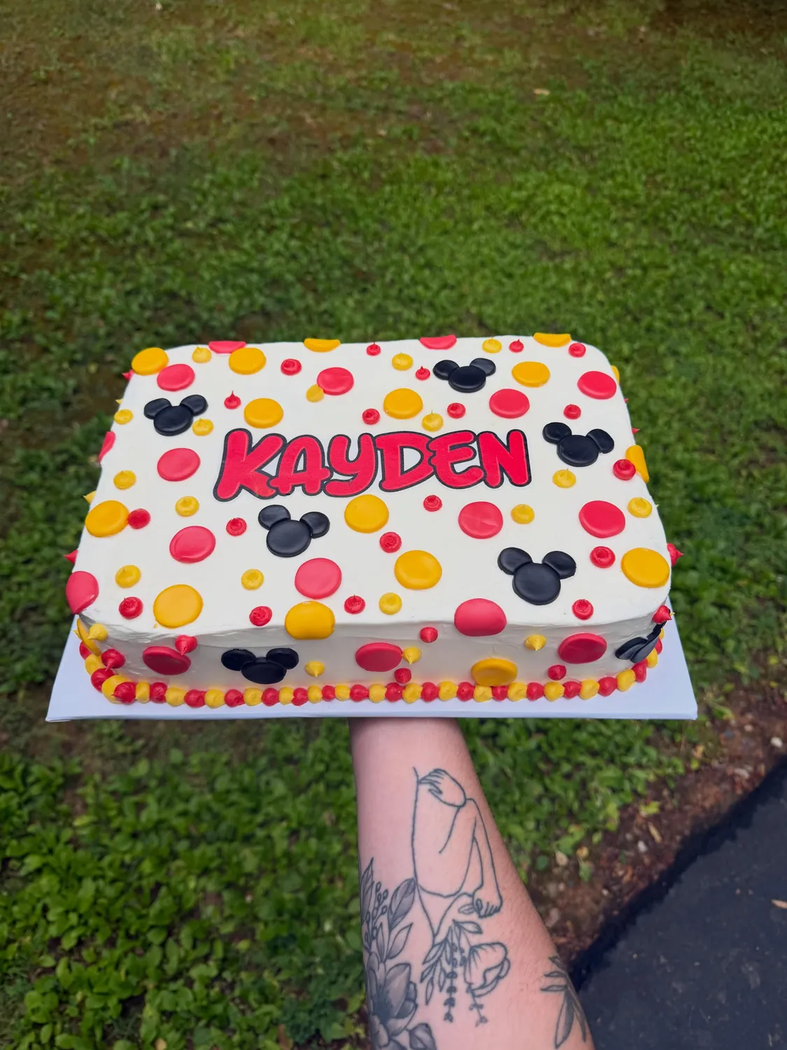 Mickey inspired sheet cake