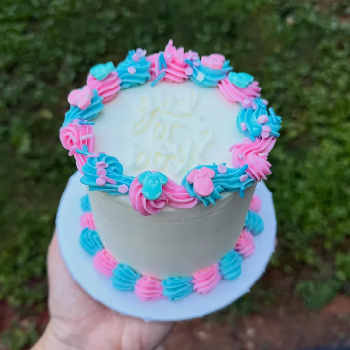 Gender reveal cake