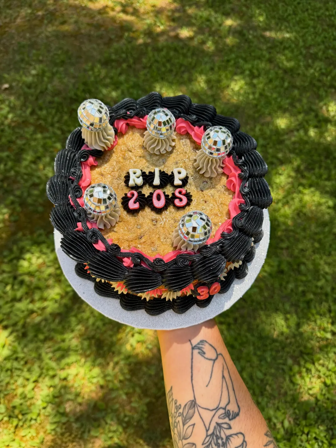 Dirty thirty stacked cookie cake